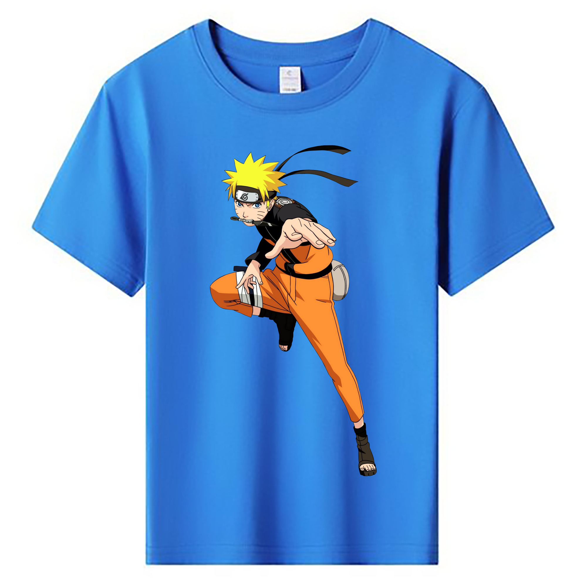 （画像用） NARUTO -ナルト- うずまき ナルト Uzumaki Naruto 綿100％キッズTシャツ（フロントプリント）